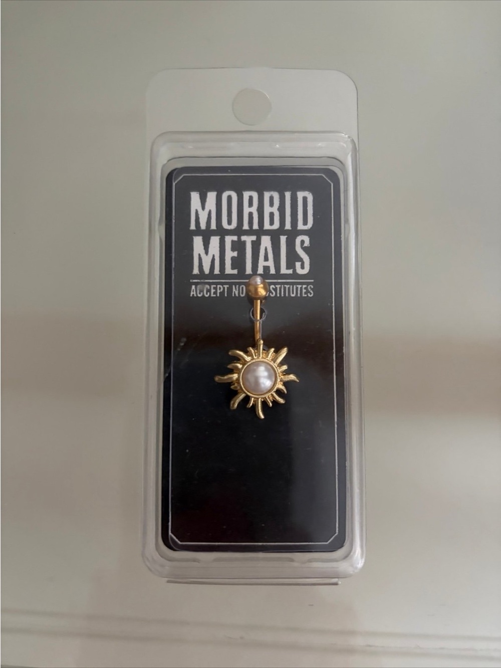 Sun belly button ring